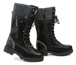 Mustang 15M004200600 čierne dámske nadmerné zimné čižmy