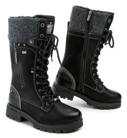 Mustang 15M004200600 čierne dámske nadmerné zimné čižmy