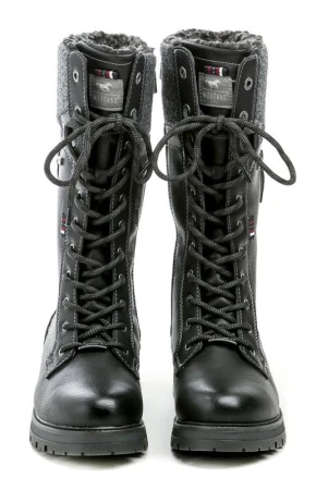 Mustang 15M004200600 černé dámské zimní kozačky