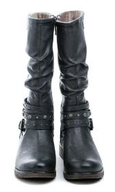 Mustang 15M005200300 navy dámské nadměrné kozačky