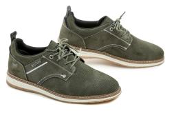 Mustang 4197-303-770 zelené pánské polobotky