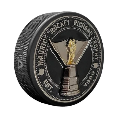 Mustang Fanouškovský puk NHL 3D Silver Gold Medallion Rocket Richard Trophy