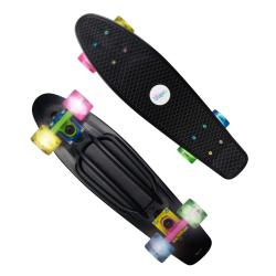 Muuwmi NoRules Skateboard ABEC 5 FUN NEON, se svítícími kolečky Muuwmi NoRules Skateboard ABEC 5 FUN NEON, se svítícími kolečky