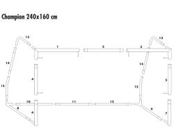 My Hood 302320 Champion Fotbalová branka 240 x 160 x 80 cm