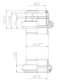 Nexelo 1[34]1/8 složení hlavové závitové