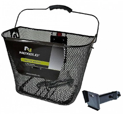 Nexelo černý koš s klipen na představec Nexelo černý koš s klipen na představec
