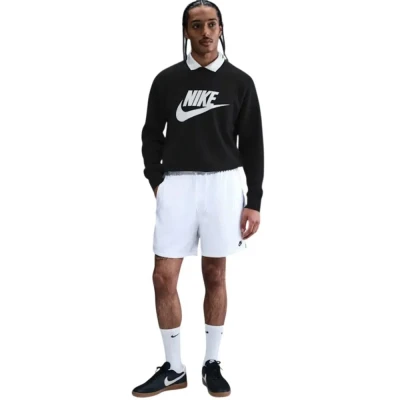 Nike M NK CLUB BB GFX CREW BLACK/WHITE pánská mikina
