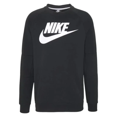 Nike M NK CLUB BB GFX CREW BLACK/WHITE pánská mikina