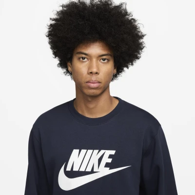 Nike M NK CLUB BB GFX CREW OBSIDIAN/WHITE pánská mikina