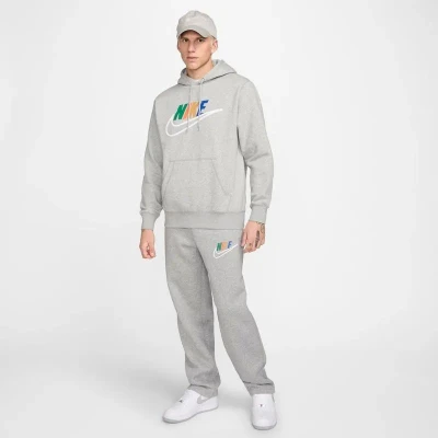Nike M NK CLUB BB HDY FUTURA BLOCK-063 DK GREY HEATHER/SMOKE GRY pánská mikina
