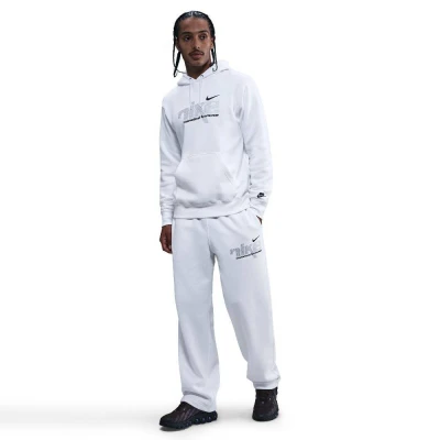 Nike M NK CLUB BNGEE PNT SWSH SPRT WHITE/METALLIC SILVER pánské tepláky