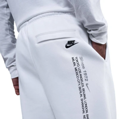 Nike M NK CLUB BNGEE PNT SWSH SPRT WHITE/METALLIC SILVER pánské tepláky
