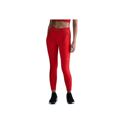 Nike Pro W NP DF MR 7/8 TIGHT TT GRX-657-Red dámské legíny
