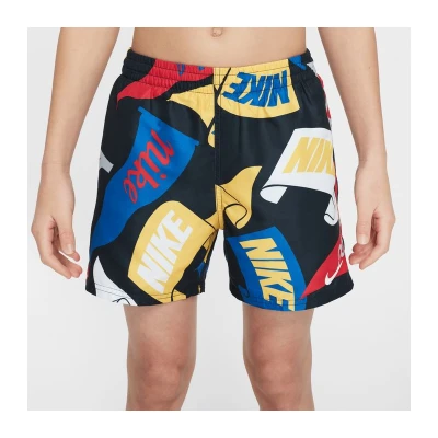 Nike Swim TOSSED FLAGS 4 inch BLACK-BLACK chlapecké plavky