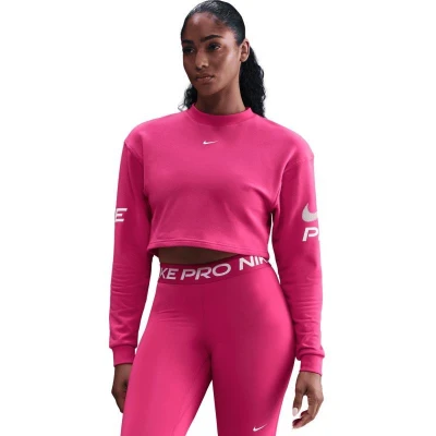 Nike W NP DF FLC CREW TT GRX RUSH PINK/PINK FOAM/WHITE dámská mikina