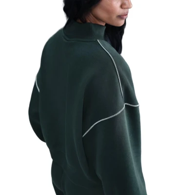 Nike W NSW PHNX FLC LOGO MOCK NECK SEAWEED dámská zateplená mikina