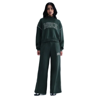 Nike W NSW PHNX FLC LOGO MOCK NECK SEAWEED dámská zateplená mikina