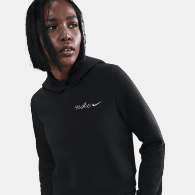 Nike W NSW PHNX FLC SHRUNKEN HOODIE BLACK dámská mikina