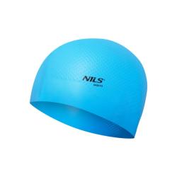 NILS Aqua Silikónová čiapka NQC Dots svetlomodrá
