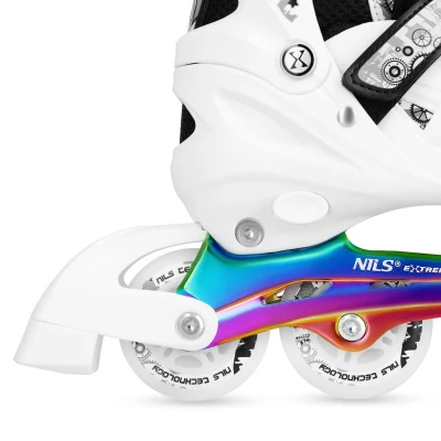 Nils NH10905.2 4v1 duhové/bílé dětské kolečkové brusle