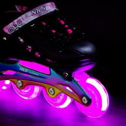 Nils NH10905.2 4v1 duhové/růžové dětské kolečkové brusle