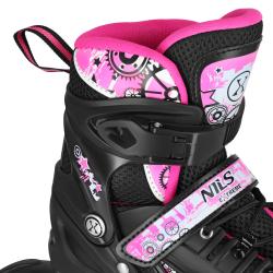 Nils NH10905.2 4v1 duhové/růžové dětské kolečkové brusle