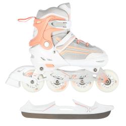 Nils NH18190 2v1 bílo-oranžové dětské brusle