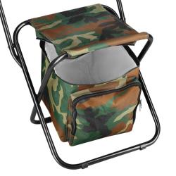 NILS CAMP Skládací židle s úložným prostorem NC3012 maskáčová