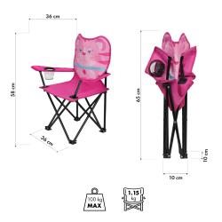 Nils Detská skladacia stolička Fun NC3305 mačka