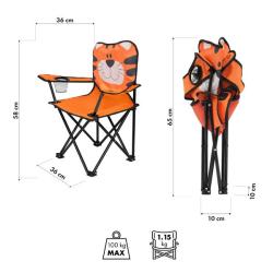 Nils Dětská skládací židle Fun NC3305 tigr