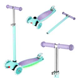 Nils Fun HLB1310 s LED fialová dětská tříkolová koloběžka