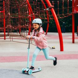 Nils Fun HLB1310 s LED fialová dětská tříkolová koloběžka