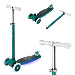 Nils Fun HLB1310 s LED zelená detská trojkolobežka