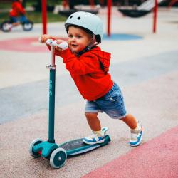 Nils Fun HLB1310 s LED zelená detská trojkolobežka