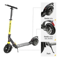 Nils Extreme HM208T černá koloběžka - odpružená s nafuk. koly (VÝPRODEJ)