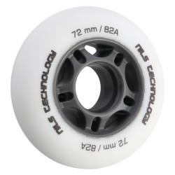 NILS Matná kolečka PU 72x24 82A, bílá, 4 ks