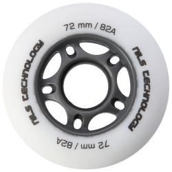 NILS Matná kolečka PU 72x24 82A, bílá, 4 ks