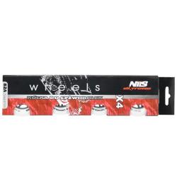 NILS Matná kolečka PU 72x24 82A, bílá, 4 ks