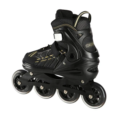 Nils Extreme NA1128 černo-zlaté kolečkové brusle nastavitelné POUZE XL(EU 43-45) (VÝPRODEJ)