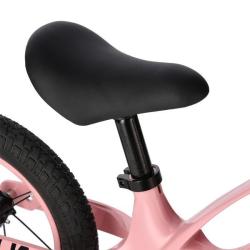 Nils Fun RB901 s 12 pumpovanými koly a LED růžové dětské odrážedlo (VÝPRODEJ)