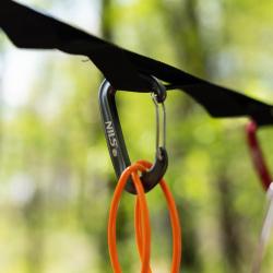 NILS CAMP Hliníková karabína NC1707 12kN sivá