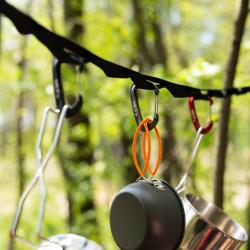 NILS CAMP Hliníková karabína NC1707 12kN sivá