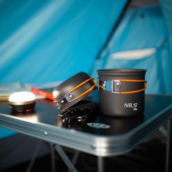 Nils CAMP Kempingová sada 2 hrnců s příborem NC1704