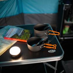 Nils CAMP Kempingová sada 2 hrnců s příborem NC1704