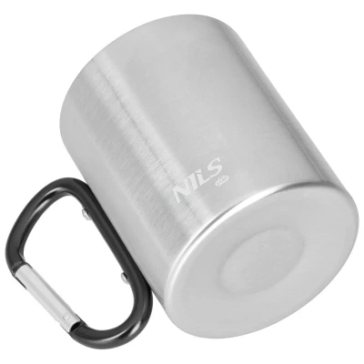 Nils Kempingový hrnek Camp NC17110 s karabinou 300ml černý