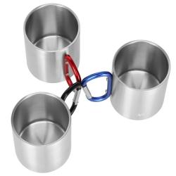 Nils Kempingový hrnek Camp NC17110 s karabinou 300ml červený