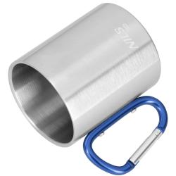 Nils Kempingový hrnček Camp NC17110 s karabínou 300ml modrý