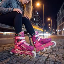 Nils NA1055 BLAZE růžové dětské kolečkové brusle