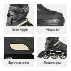 Nils NA 14174 černo-béžové dětské kolečkové brusle