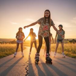 Nils NA2053A VIBE růžové kolečkové brusle